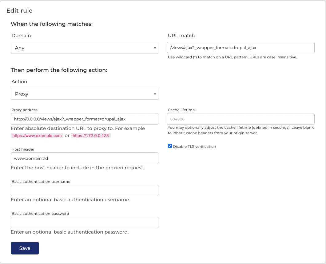 QuantCDN rules example